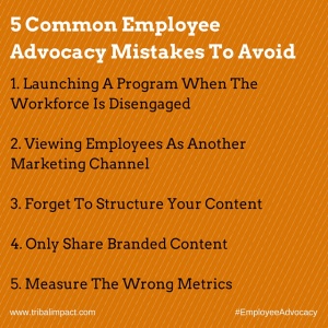 employee advocacy mistakes to avoid