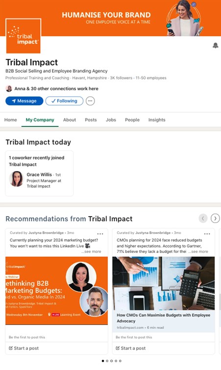 LinkedIn Company Page
